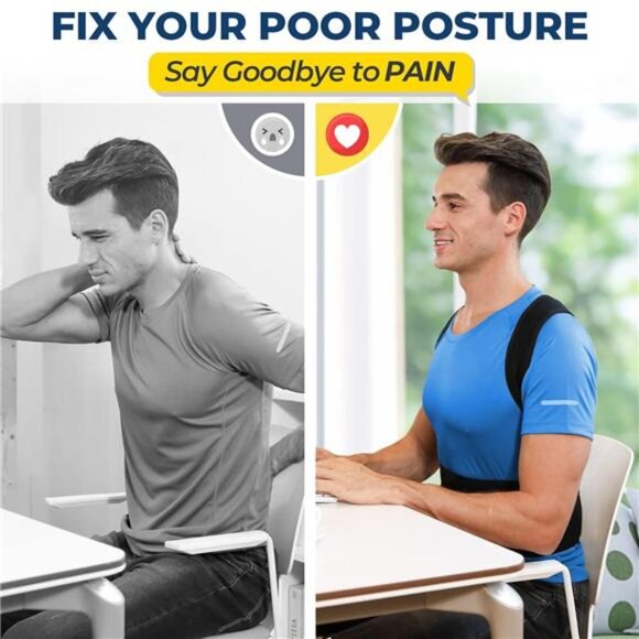 Posture Corrector for Women and Men, Brace for Upper and Lower Back Pain - Picture 3 of 7